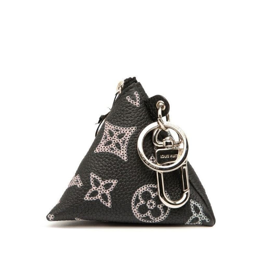 Louis Vuitton Monogram Mahina Berlingo Pouch Charm Leather Metal Black